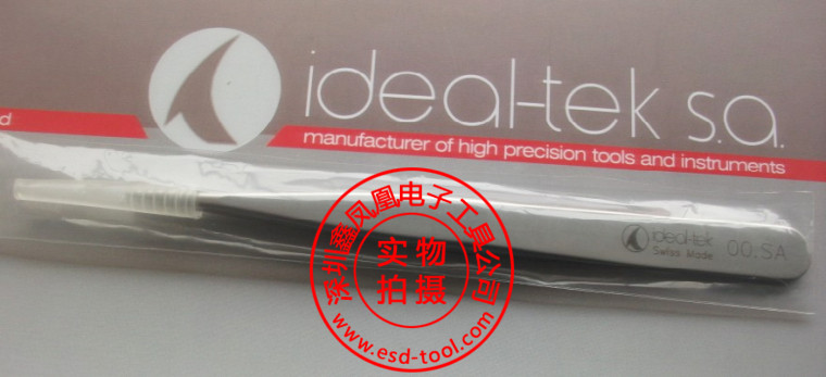 原装进口瑞士IDEAL-TEK镊子 不锈钢精密镊子00.SA 钝平头镊子