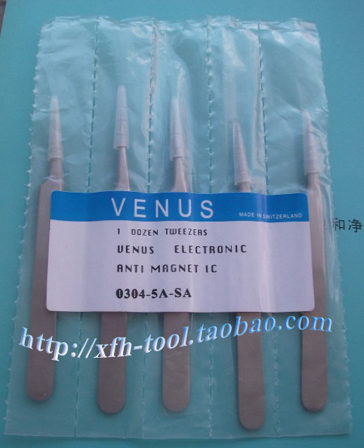 VENUS（维纳斯）镊子精细超硬5A-SA 精密尖头镊子 不锈钢镊子