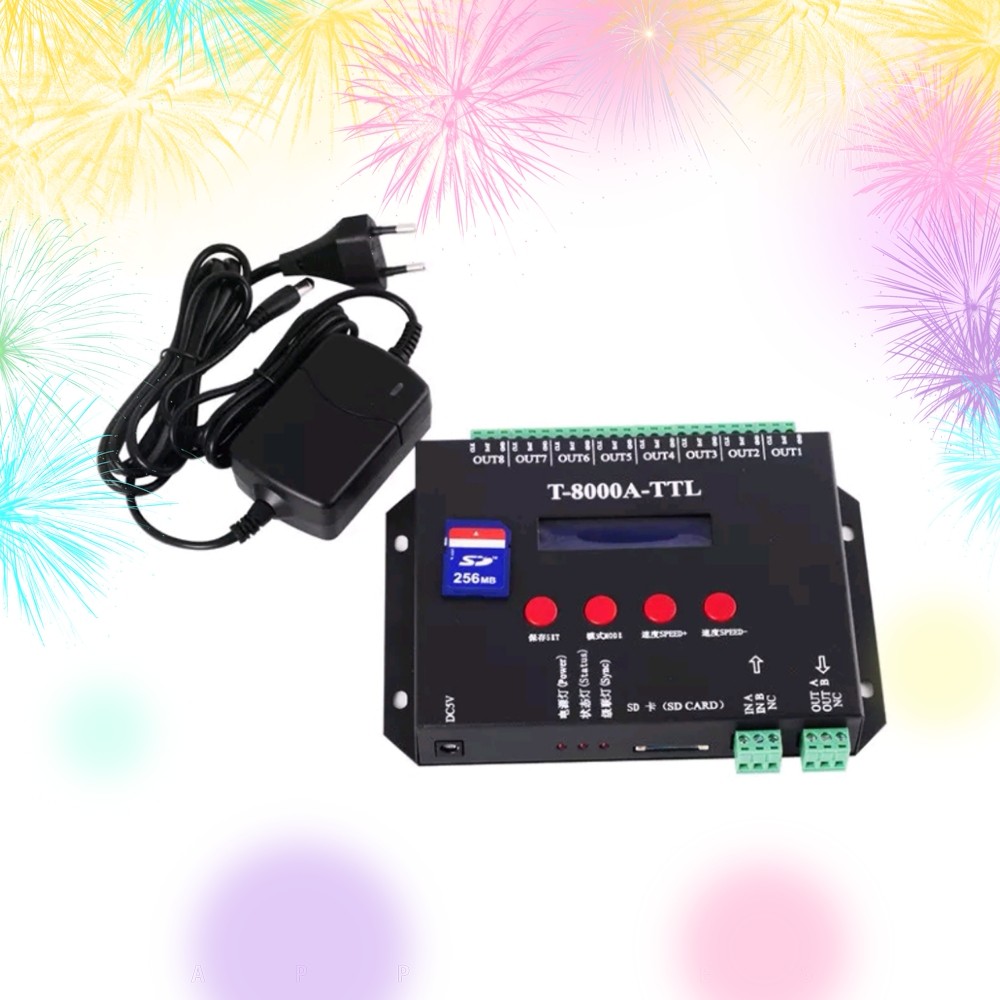 T8000A SD card WS2812B WS2801 full-carnivals design controller LED light with special genuine