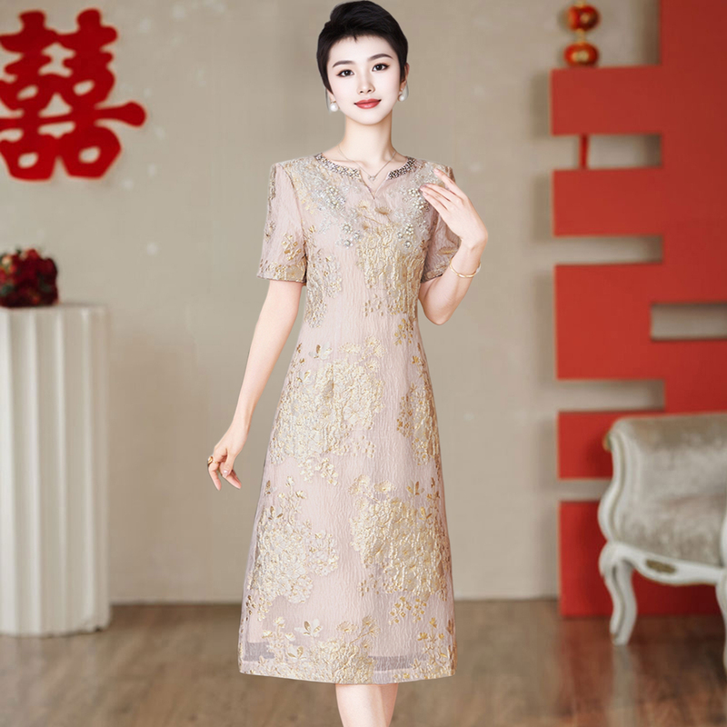 High-End Wedding Attire for Mother-In-Law That Can Be Worn on a Regular Basis, Elegant and Youthful Style for the Bride's Mother, Fashionable Wedding Banquet Outfit