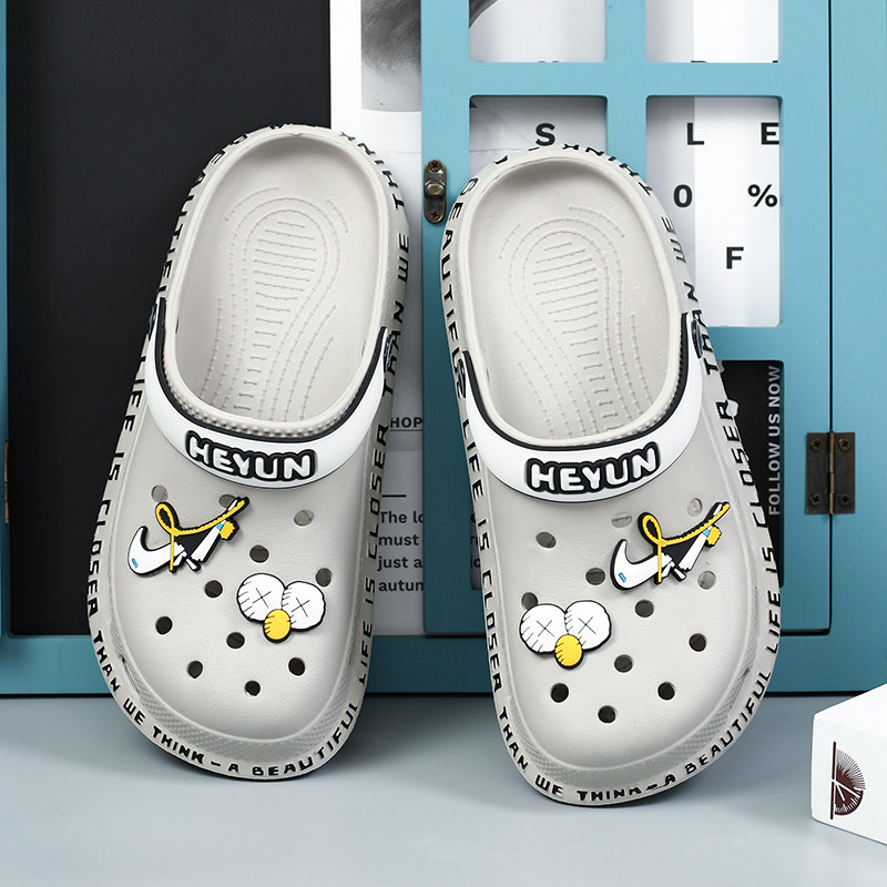 Japanese JULIPET hole shoes men's non-slip summer trend Baotou slippers two wear couple beach sandals