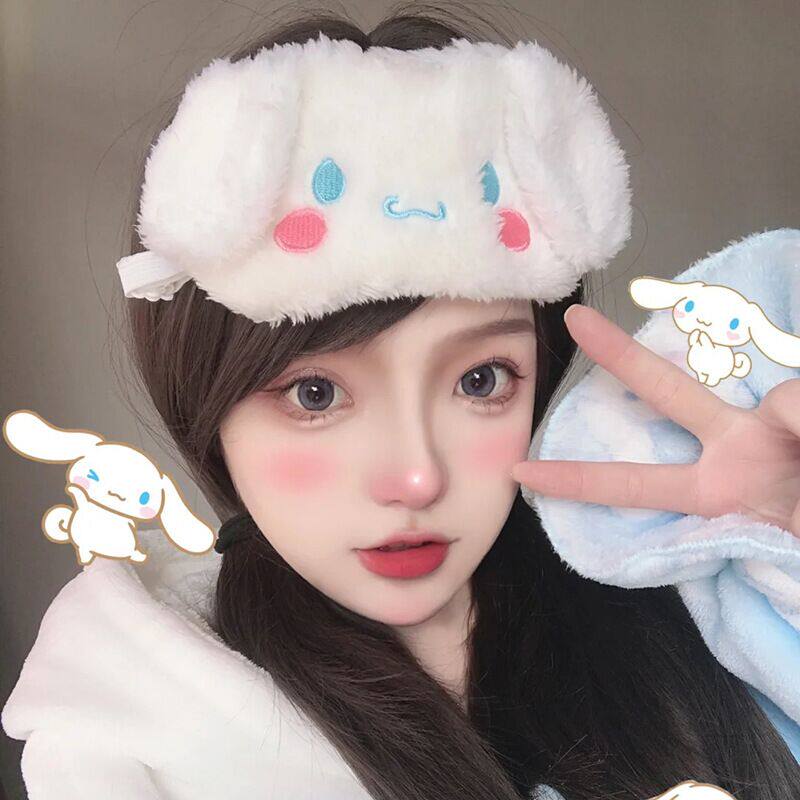 Japan's JULIPET cartoon cute girl heart plush Yugui dog blindfold shading nap ice compress sunscreen
