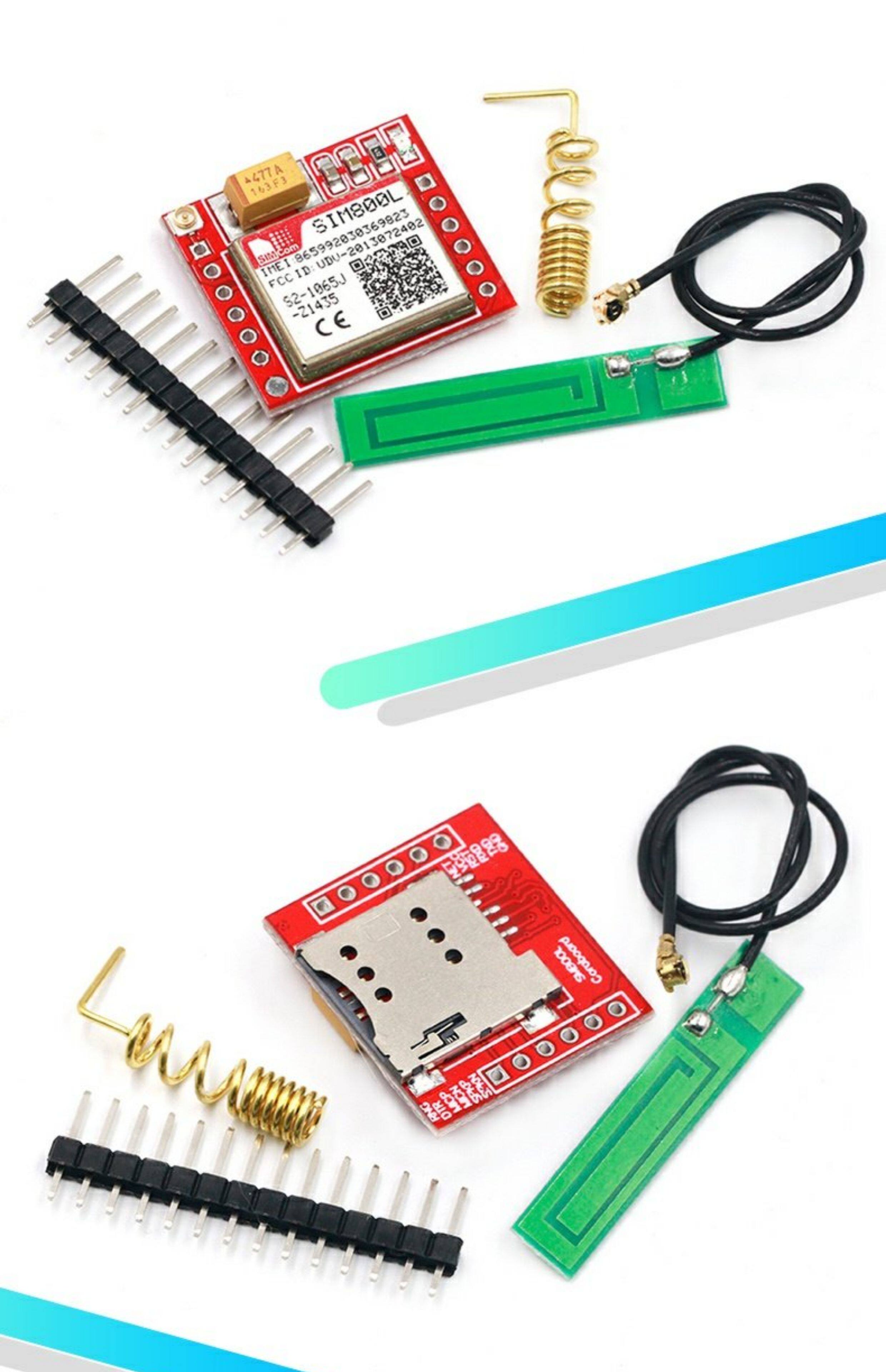 SIM800L GPRS GSM Module Adapter Board with Micro SIM Card Slot and Antenna