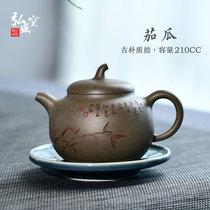 Yixing original mine purple sand green section Mud Master pure handmade purple sand tea small capacity household Kung Fu Tea Teapot