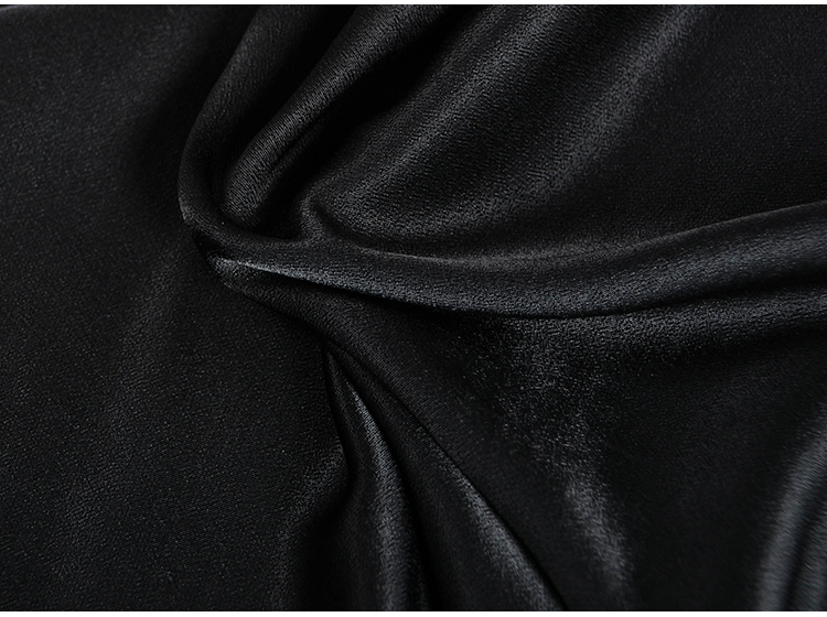 Silky cảm giác lụa satin màu đen bóng 100% áo áo bông vải mùa xuân rộng chân quần vải - Vải vải tự làm vải cotton 2 chiều