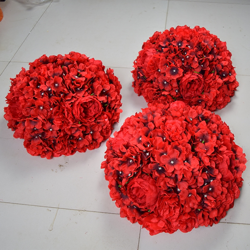 New embroidered road leading flower wedding celebration road leading floral art T stage floral Roman column road leading floral silk flowers