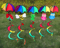 Kindergarten park wall decoration Cartoon animal hanging parachute three-dimensional wind turn wind strip hanging windmill