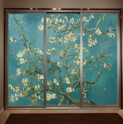 Custom-made European Glass stickers refurbished wardrobe moving door stickers whole cabinet stickers window stickers self-adhesive waterproof dressing room bathroom stickers