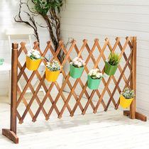 Save space foldable partition fence Multi-function balcony flower pot pylons Decorative solid wood flower stand MR08