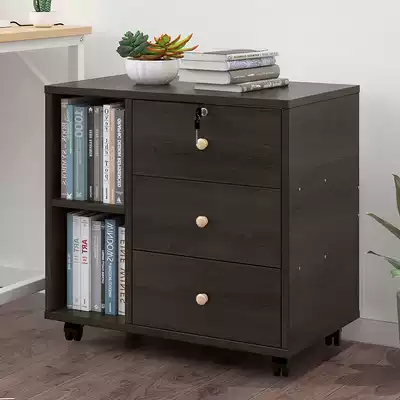 Company office locked cabinet storage cabinet Bed cabinet Small cabinet storage cabinet Removable pulley DJ12