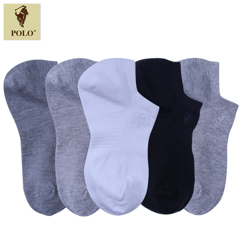 POLO socks Children Short Sox Shallow Mouth Ship Socks Pure Cotton Spring Summer Net Face Thin full cotton Black Deodorant Lady Cotton Socks