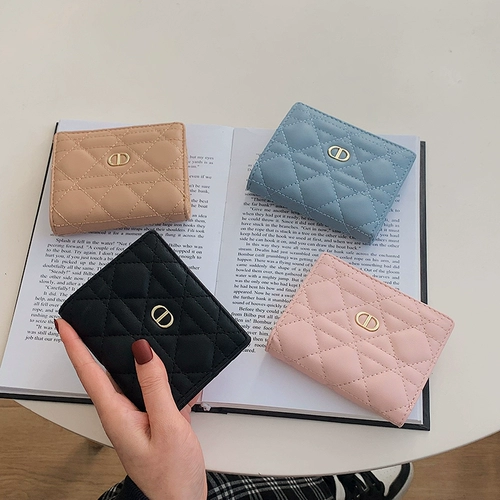 Бумажник, короткая сумка через плечо, тонкий складной кошелек, в стиле Шанель