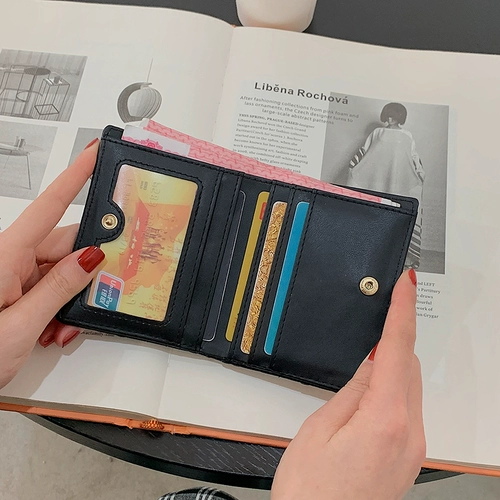 Бумажник, короткая сумка через плечо, тонкий складной кошелек, в стиле Шанель