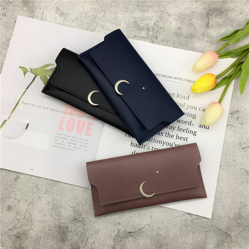 Japan-ROK Retro Slim Wallet Woman Long Version 2022 New Personality Little Fresh Multifunction Handbags Buckle Zero Wallet