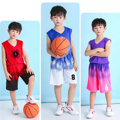 Children's basketball suit men's customized primary school students summer sports training competition vest camouflage team uniform jersey