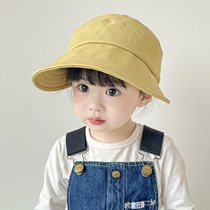 Female baby empty top grass hat lace Korean version Summer sun protection Children topless cool hat Out of the sun hat baby sun hat