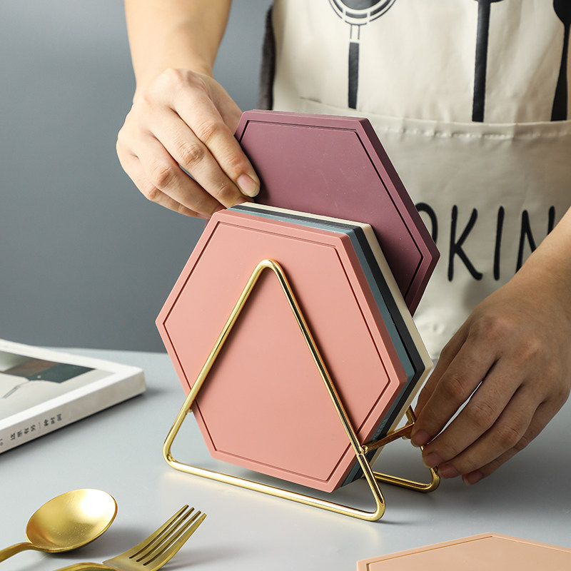 Silicone heat insulation mat Nordic table mat high temperature resistant pot mat household anti-scalding casserole mat dish mat bowl mat vegetable mat thickened