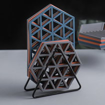 Household insulation mat Nordic wind anti-scalding mat Dinner plate mat Bowl mat coaster Kitchen plate dish mat Pot mat shelf set