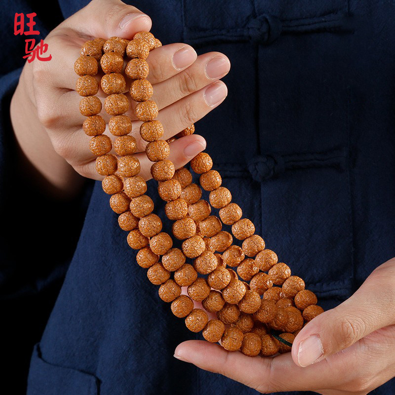 Tibetan dragon squalid Little Diamond Bodhi 108 Buddha Beads Handstring Men's Wen Play Hand-made Necklace Raw Seeds