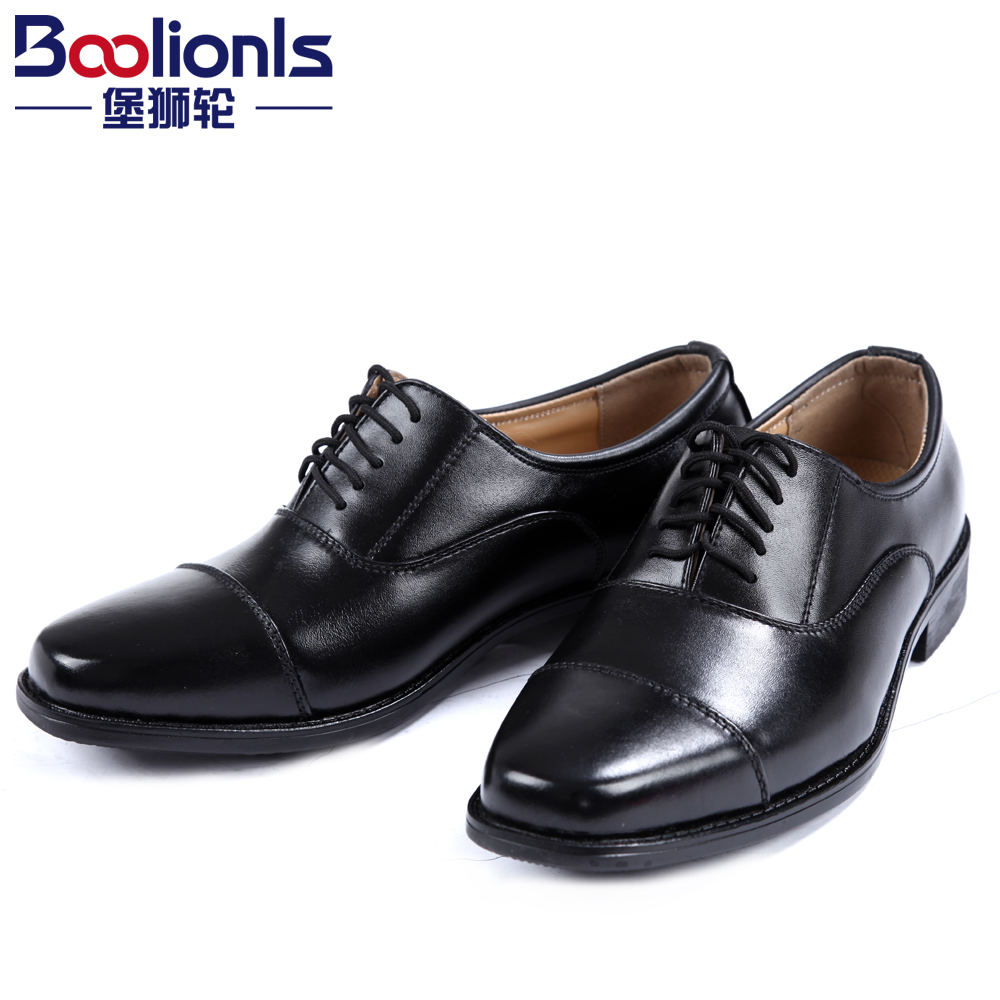 Image Posts Security Positive Dress Single Shoes Men Business Casual Leather Shoes Men's Three Joints Genuine Leather Breathable Men Shoes