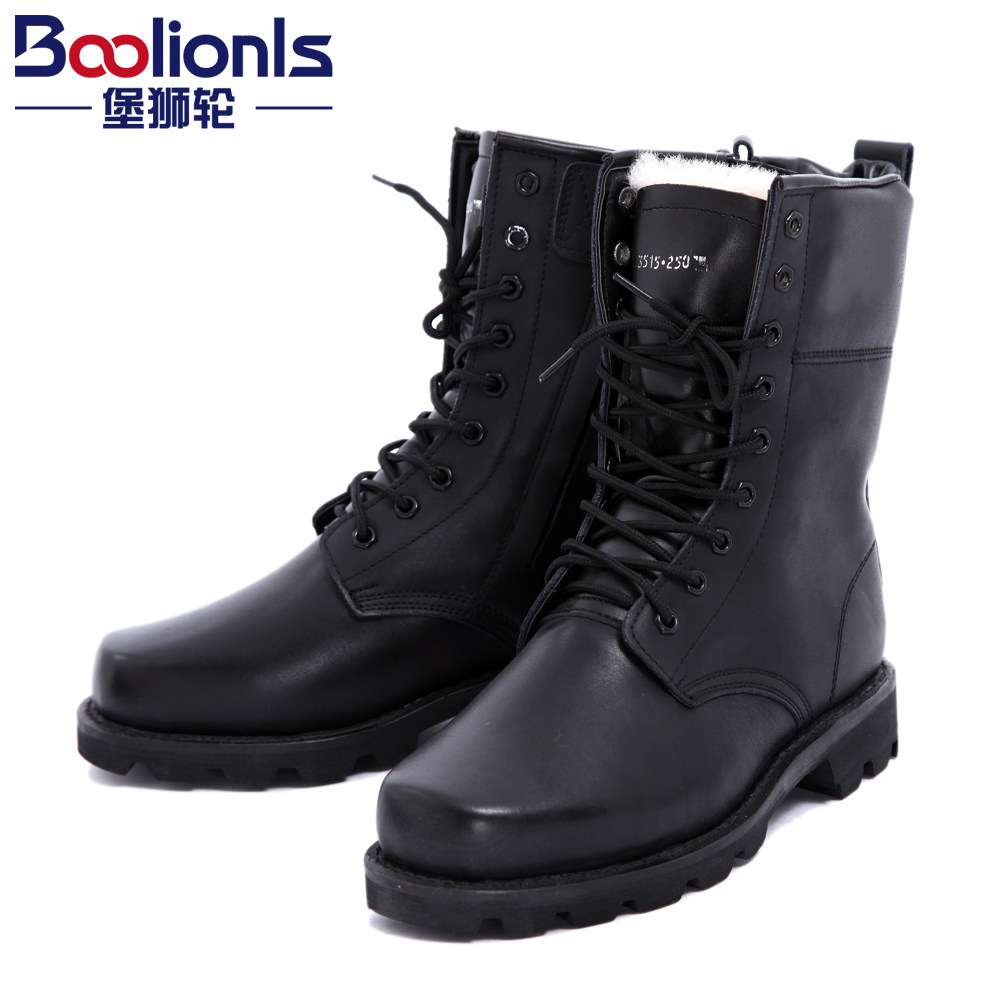 Men's combat boots, work boots, high boots, outdoor tooling boots, leather army hook boots, wool leather boots, security cotton boots