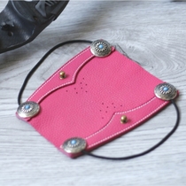 (pink)beauty hunting traditional archery protective gear Arm guard finger wrench set Leather cowhide handmade