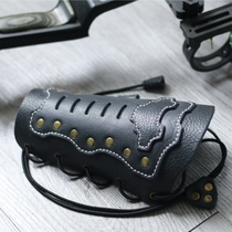 Archery arm guard leather head layer cowhide anti-curved bow and arrow protective gear accessories outdoor beauty hunting arm guard Punk style