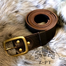 Belt Crazy Horse leather handmade first layer cowhide needle buckle simple nostalgic belt for men and women