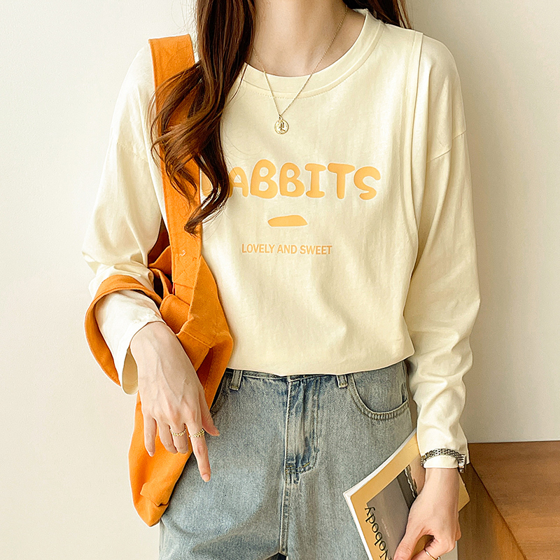 Nursing Tops, Pure Cotton T-Shirts, Long Sleeves, Can Be Worn Outside, Postpartum Breastfeeding Period Base Layer Clothes, Spring and Autumn Trendy Style for Moms