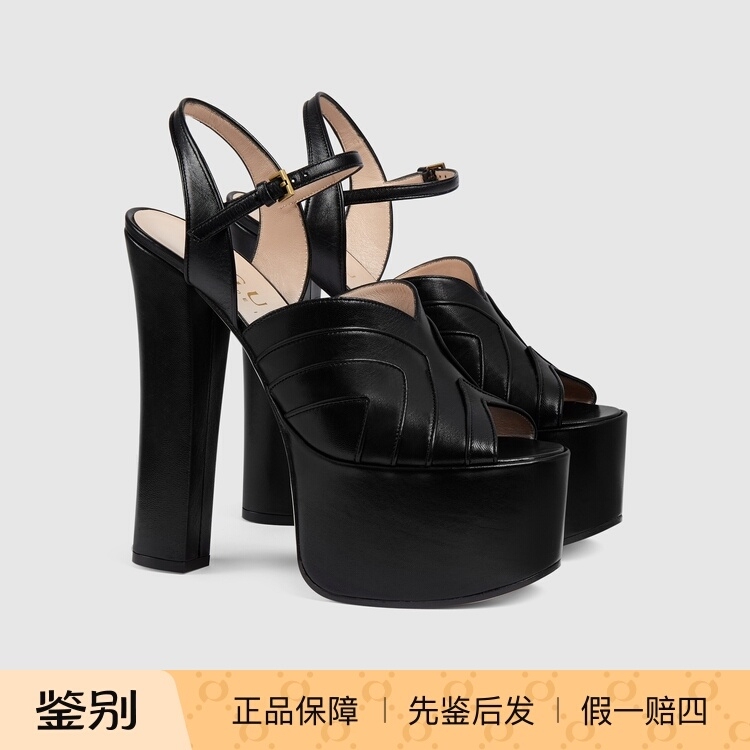 Authentic Gucci Love Parade Geometric Quilted Waterproof Platform Thick Heel High-Heeled Sandals for Women 699424 Authentic Gucci Love Parade Geometric Quilted Waterproof Platform Thick Heel High-Heeled Sandals for Women 699424