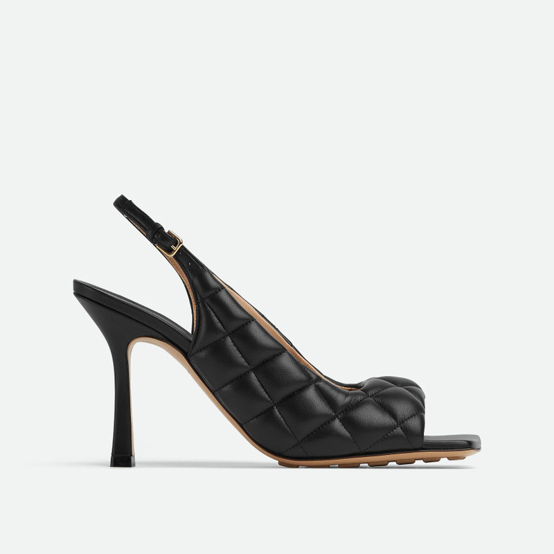 Brand New Authentic Bottega Veneta Bv Padded Slingback Sandals High Heels 729765Vbrr