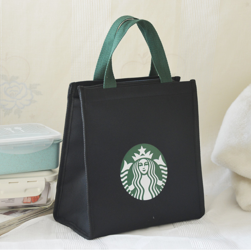 With rice bag Japanese bento bag handbag large insulated lunch bag lunch box bag office worker simple tote bag