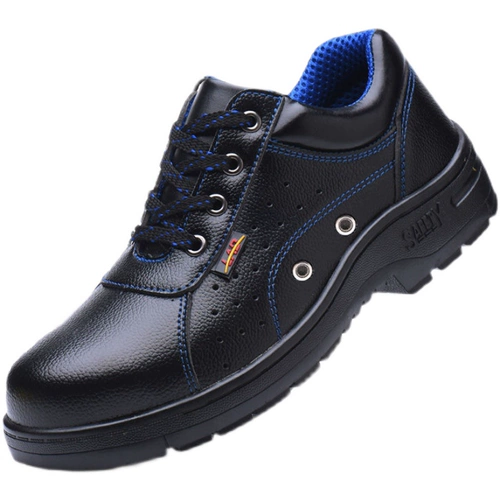 Трудовая обувь Мужская анти -смачивающая антипирсинга и анти -пьеса легкая, дезодорант, дышащая мужская стальная головка Стальная гарантированная стальная пластина Работа