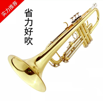 Trumpet instrument flat Triple tone trumpet gold beginner performance test professional band Nickel-plated Western performance