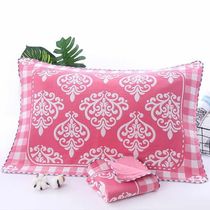 Cotton new jacquard thick large single Four Seasons Universal couple wedding pillowcase wrap edge pair price