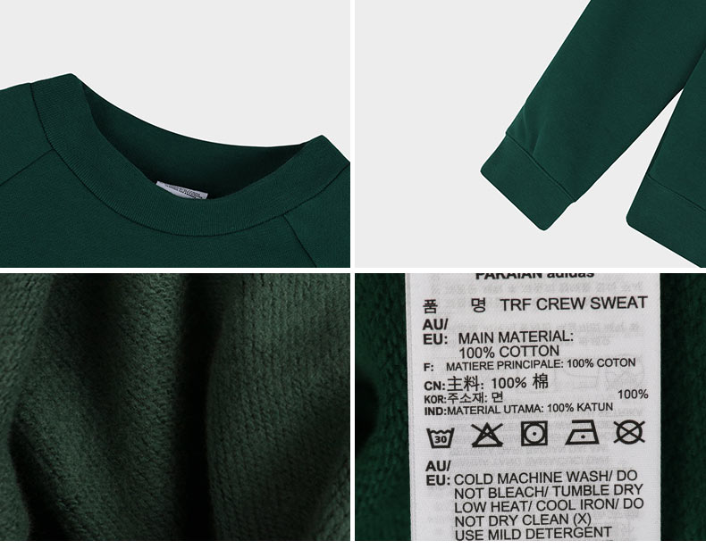Áo len Adidas Adidas áo thun nữ mùa xuân nữ cổ tròn đan áo thun DV2623 - Thể thao lông cừu / jumper hoodie loang màu
