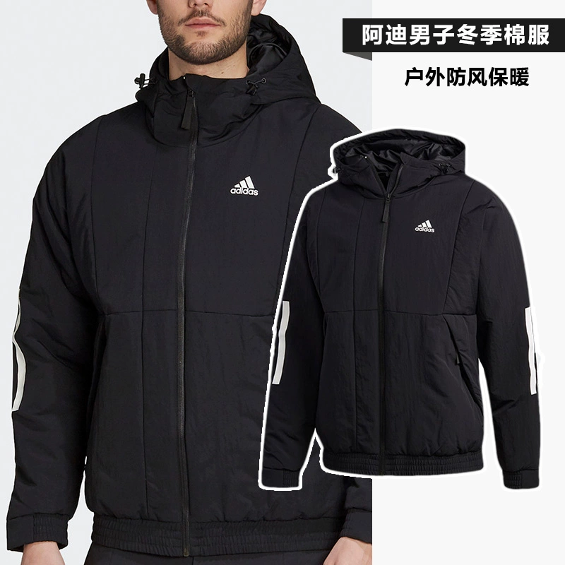 Áo khoác thể thao có mũ mùa thu Adidas Adidas mùa thu nam Áo khoác thể thao FT2447 - Quần áo độn bông thể thao