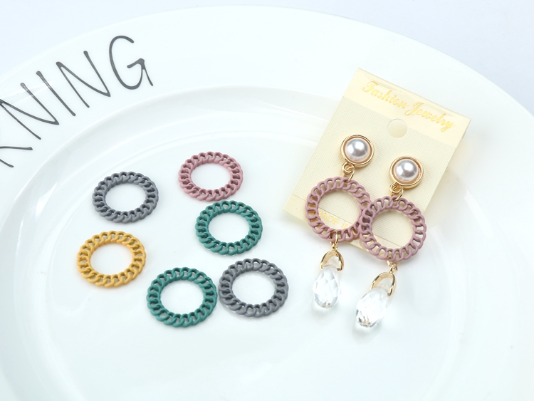 Han Dudu mùa xuân và mùa hè mới hợp kim đĩa phụ kiện sơn trang sức handmade diy bông tai bông tai bông tai phụ kiện