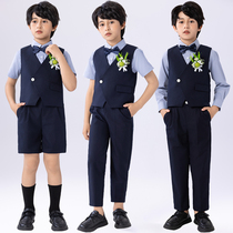 Childrens suit suit summer new dress boy handsome host piano performance wedding flower girl eldest child