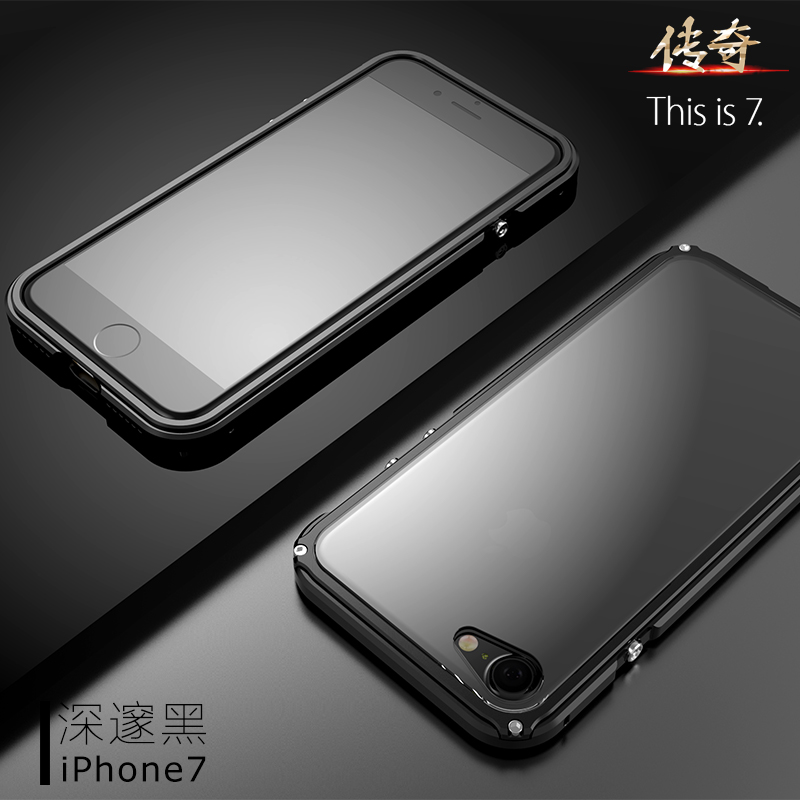 GINMIC Legend Slim Aluminum Metal Bumper Scratch Resistant Transparent PC Cover Case for Apple iPhone 7 Plus & iPhone 7