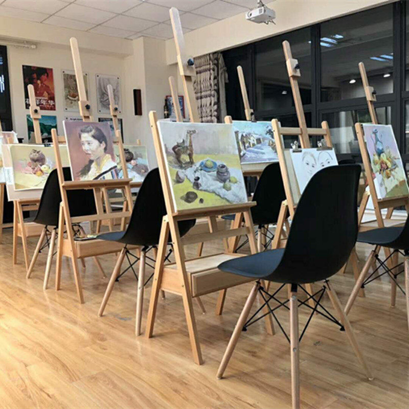 Red beech wood with drawer box style oil painting sketch easel professional art adult children's drawing board easel set