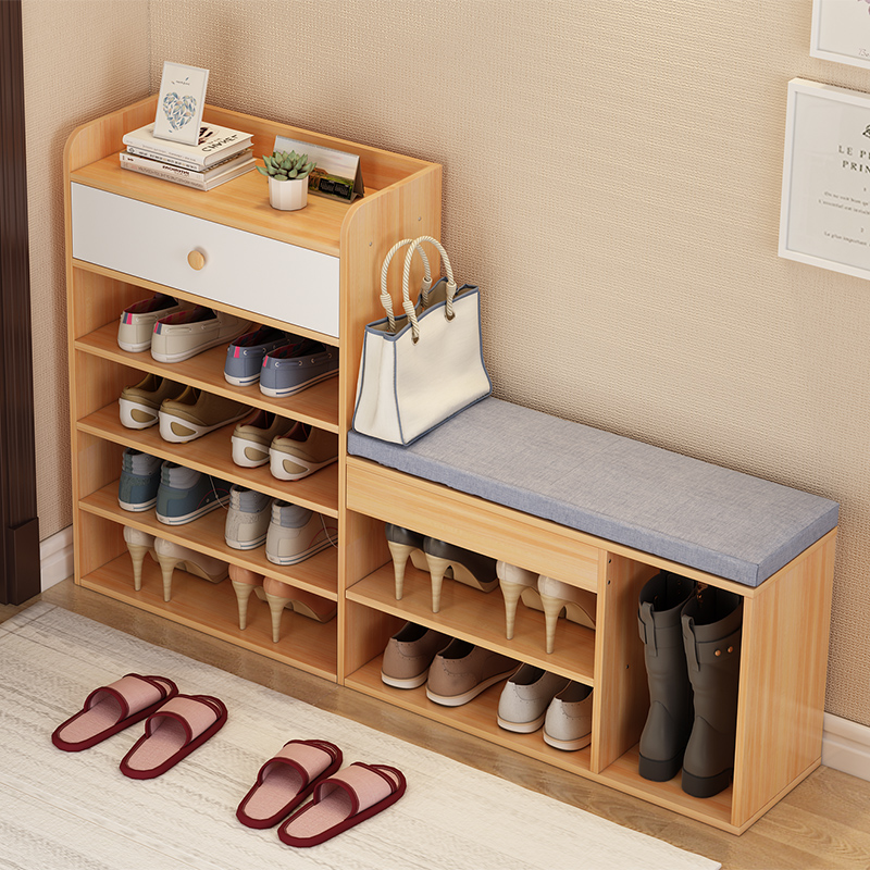 Changing shoes stool Home doorway door-in-door Easy shoe cabinet storage can sit in economy-type modern multilayer dust-proof shoe rack