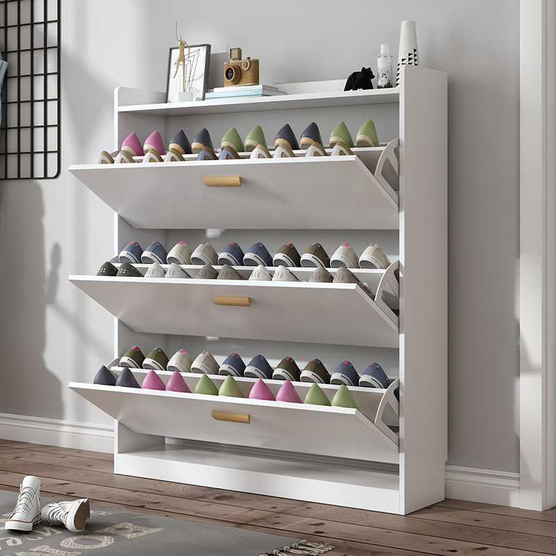 Ultra-thin 24CM tipping-bucket shoe cabinet Home doorway provincial space large capacity integrated by wall 17CM Contained Xuan Guan Cabinet