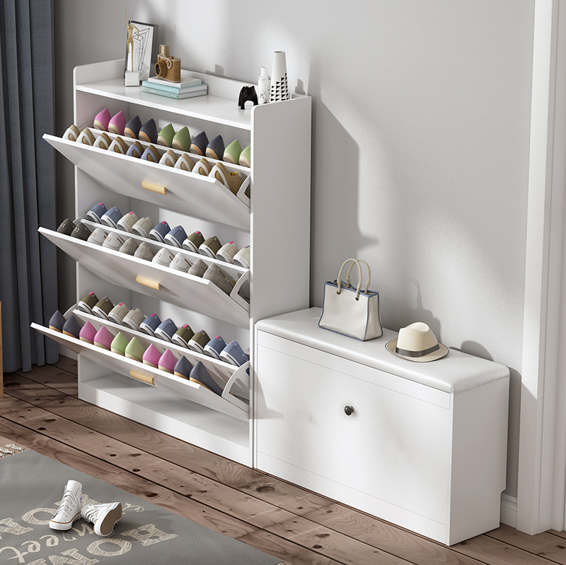 Changing shoe stool flip shoe cabinet door door to wear shoe stool and wall into the house can take the seat closet