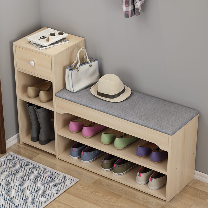 Shoe cabinet No door Home entrance Large capacity Shoe Rack Containing Simple Narrow Small Changing Shoes Stool Seat by wall