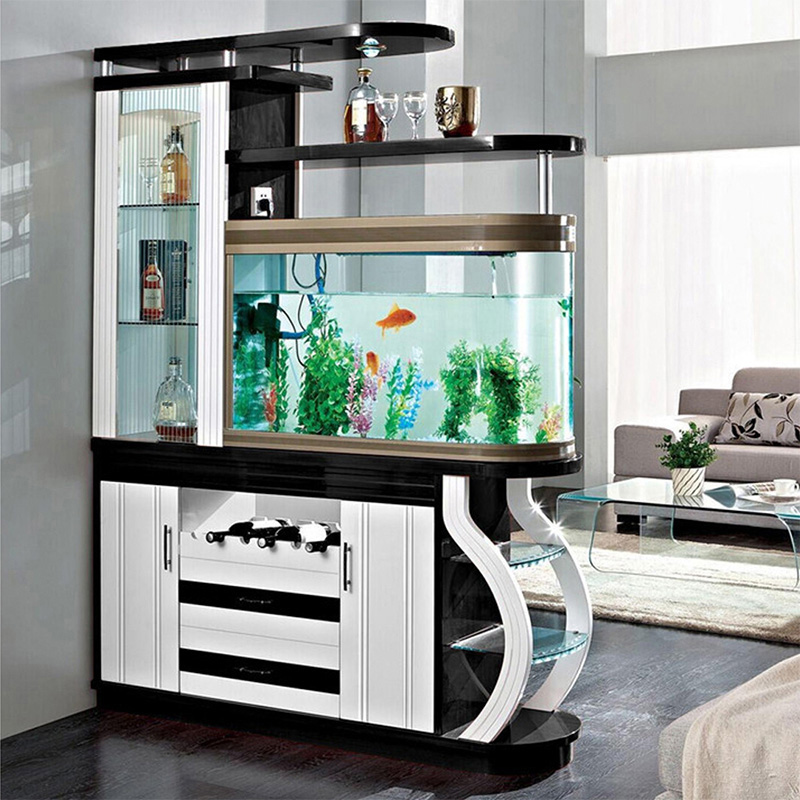 Entrance living room porch cabinet with fish tank wine cabinet screen partition cabinet hall cabinet double-sided shoe cabinet foyer decoration cabinet