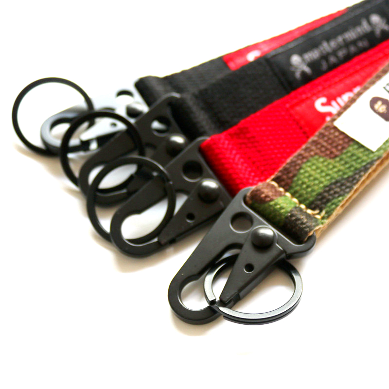 Tide Card Key Buckle Sup Casual Canvas Webbing Pendant Creative Car Key Ring Pendant Wrist Bag Hanging Accessories