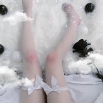  Devil Adult 1997 custom transparent stockings Cute girl bow maid stockings wild over-the-knee socks