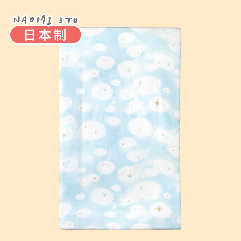 Japan Naomi ito Cloud baby two-layer gauze sheets Breathable fitted sheet Baby mattress cover Bedding
