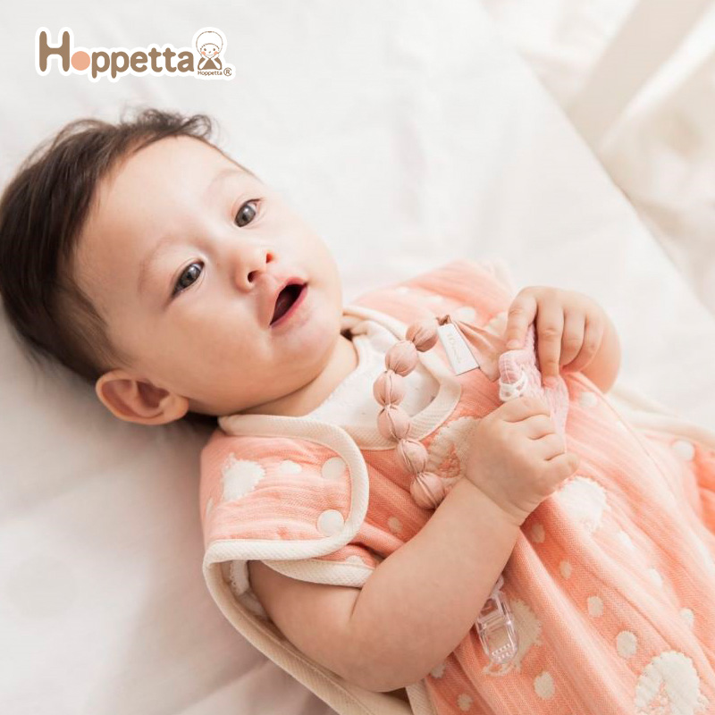 Japanese Hoppetta six layers of gauze baby sleeping bag vest-style baby sleeping bag Spring and autumn money anti-kick quilted pure cotton